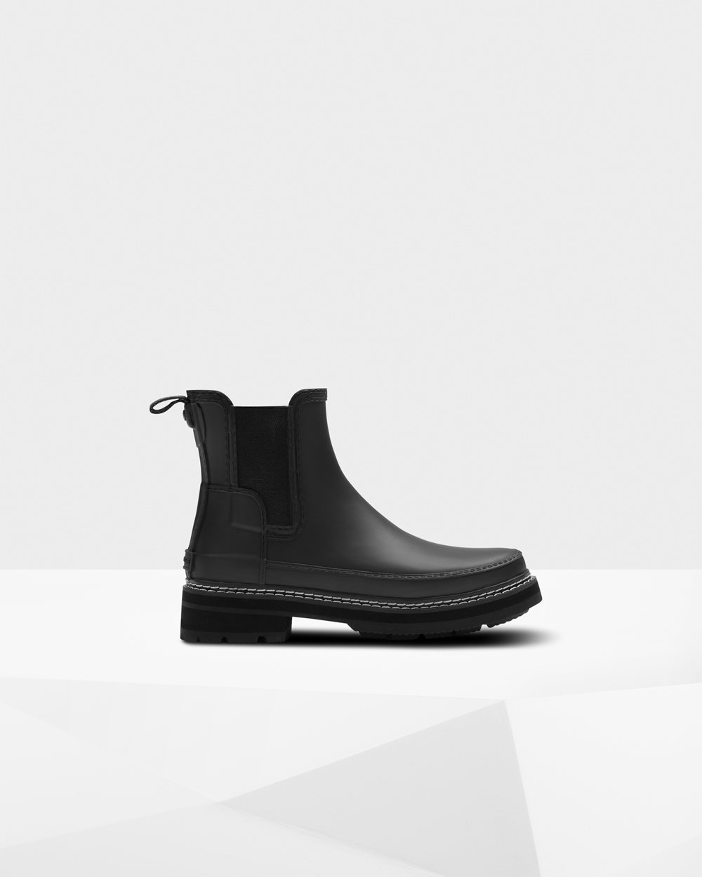 Chelsea Boots Dames - Hunter Refined Stitch Detail - Zwart - 75FICLGYX